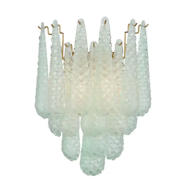 Artisan-Crafted Mid-Century Sconce with Dynamic Color-Shifting Glass - Image 1