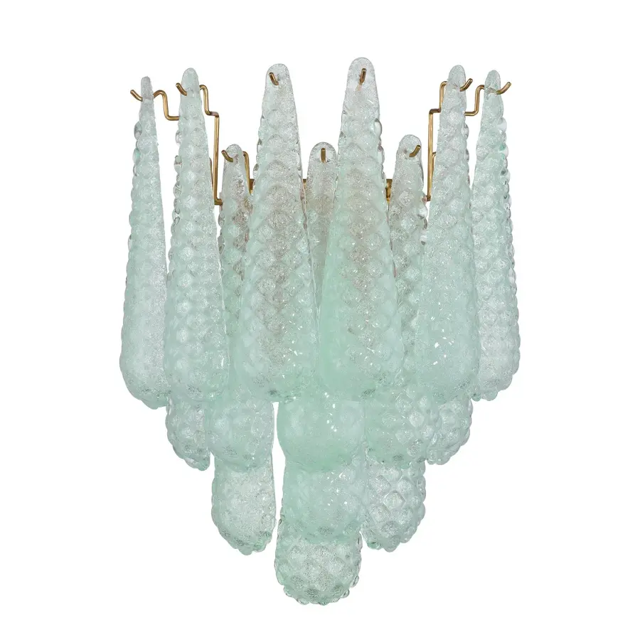 Artisan-Crafted Mid-Century Sconce with Dynamic Color-Shifting Glass - Image 2
