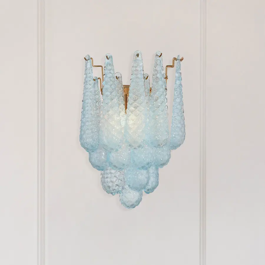 Artisan-Crafted Mid-Century Sconce with Dynamic Color-Shifting Glass - Image 13