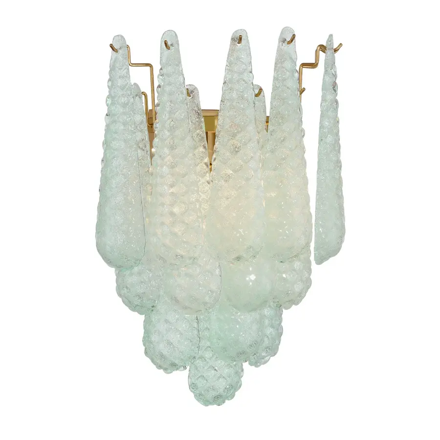 Artisan-Crafted Mid-Century Sconce with Dynamic Color-Shifting Glass - Image 3
