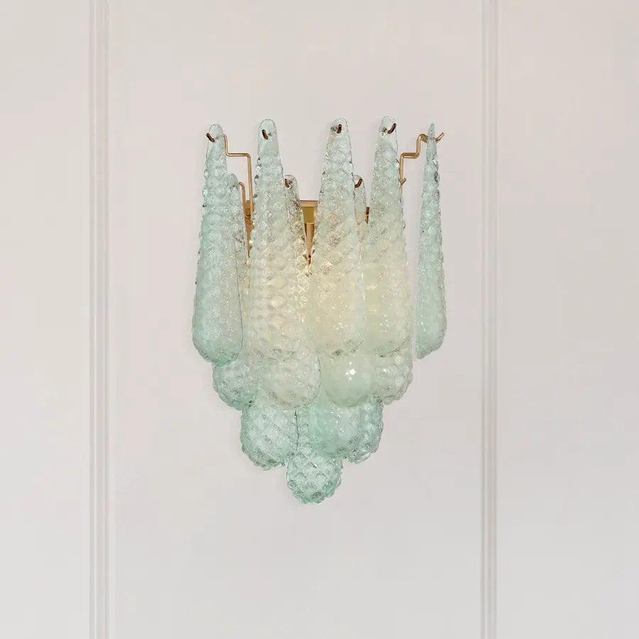 Artisan-Crafted Mid-Century Sconce with Dynamic Color-Shifting Glass - Image 6