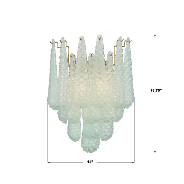 Artisan-Crafted Mid-Century Sconce with Dynamic Color-Shifting Glass - Image 7