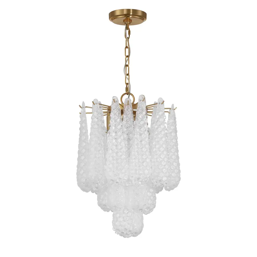 Artisan-Crafted Mid-Century Chandelier with Dynamic Color-Shifting Glass - Image 18