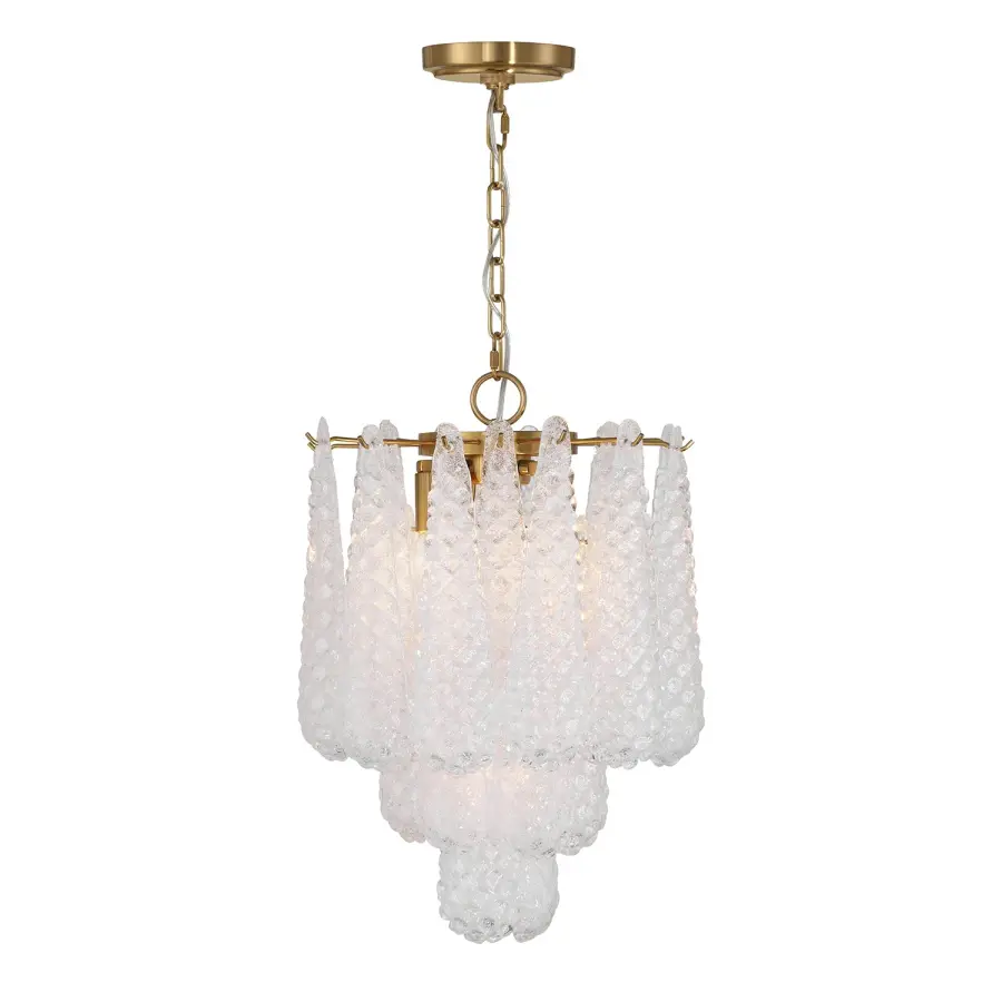 Artisan-Crafted Mid-Century Chandelier with Dynamic Color-Shifting Glass - Image 19