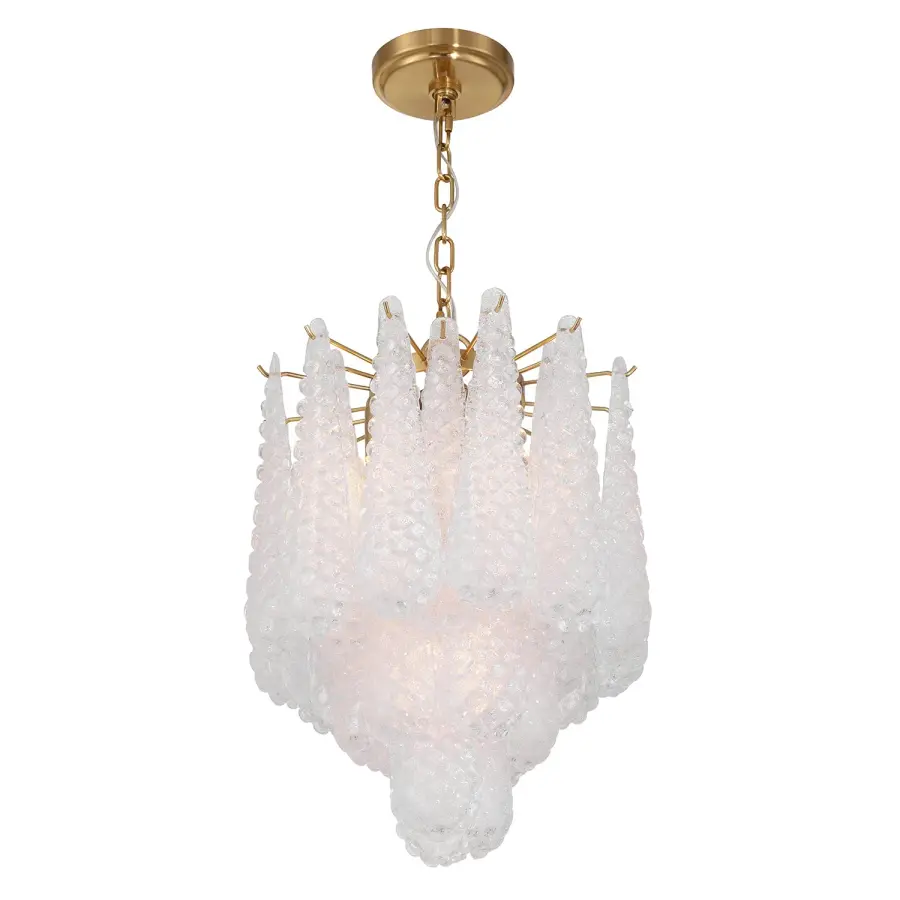Artisan-Crafted Mid-Century Chandelier with Dynamic Color-Shifting Glass - Image 20