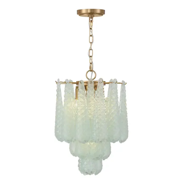 Artisan-Crafted Mid-Century Chandelier with Dynamic Color-Shifting Glass - Image 3