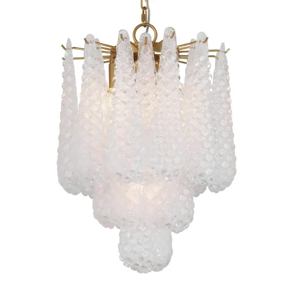 Artisan-Crafted Mid-Century Chandelier with Dynamic Color-Shifting Glass - Image 21