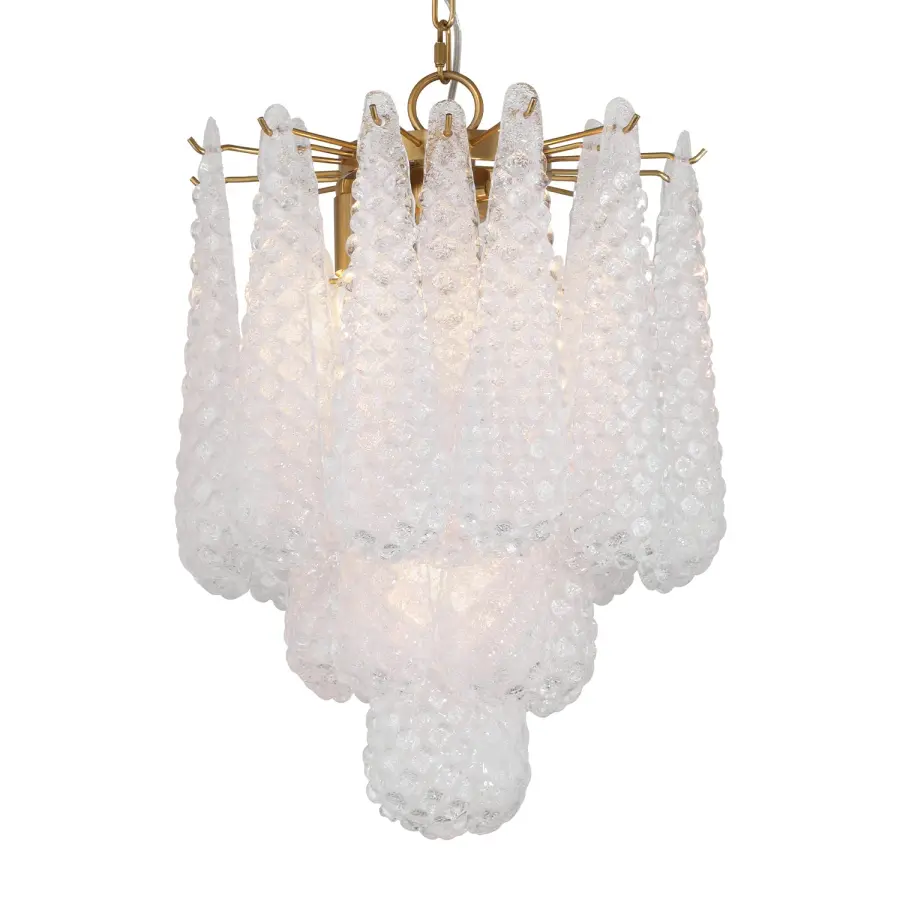 Artisan-Crafted Mid-Century Chandelier with Dynamic Color-Shifting Glass - Image 21