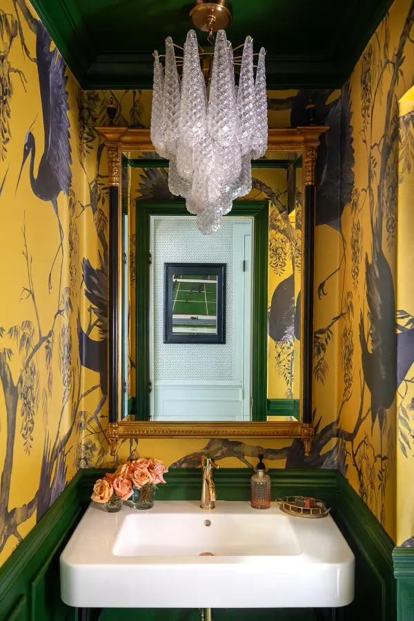 Artisan-Crafted Mid-Century Chandelier with Dynamic Color-Shifting Glass - Image 23