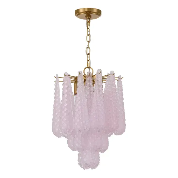 Artisan-Crafted Mid-Century Chandelier with Dynamic Color-Shifting Glass - Image 27