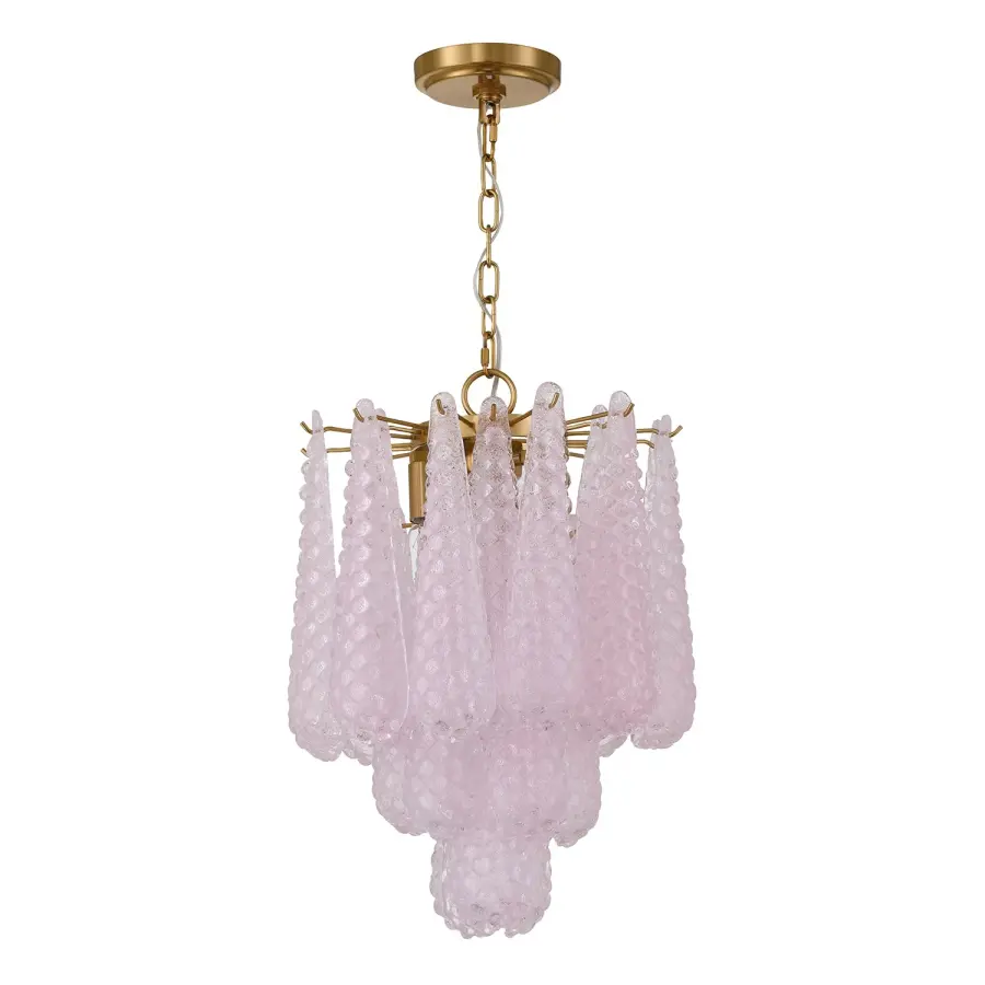 Artisan-Crafted Mid-Century Chandelier with Dynamic Color-Shifting Glass - Image 27