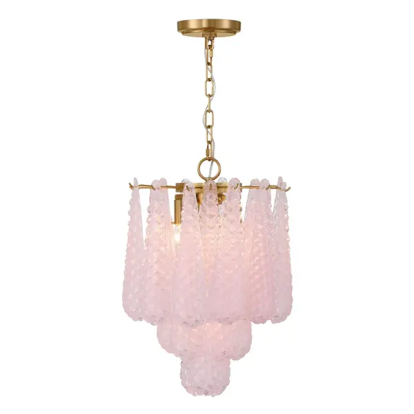 Artisan-Crafted Mid-Century Chandelier with Dynamic Color-Shifting Glass - Image 28