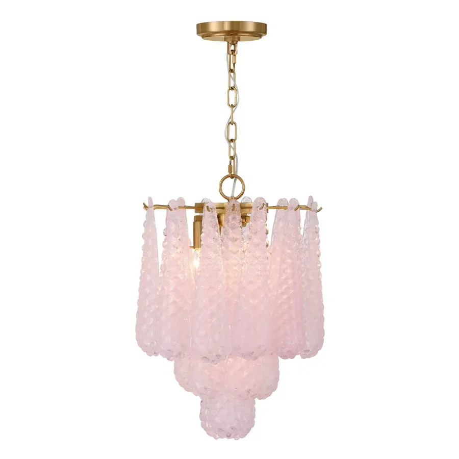 Artisan-Crafted Mid-Century Chandelier with Dynamic Color-Shifting Glass - Image 28