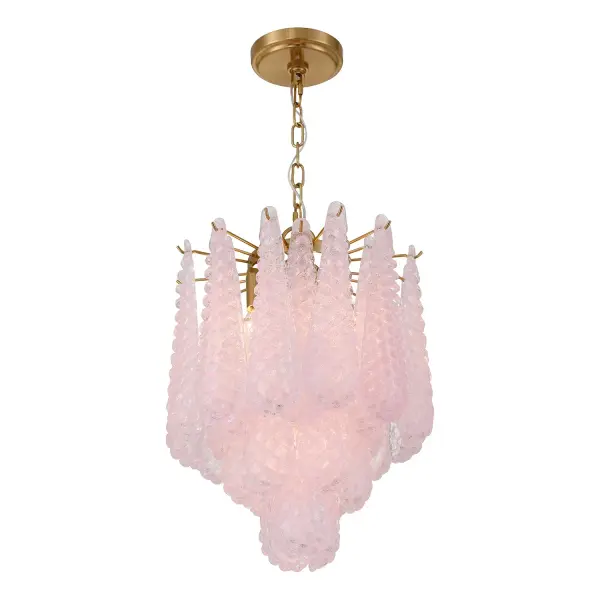 Artisan-Crafted Mid-Century Chandelier with Dynamic Color-Shifting Glass - Image 29