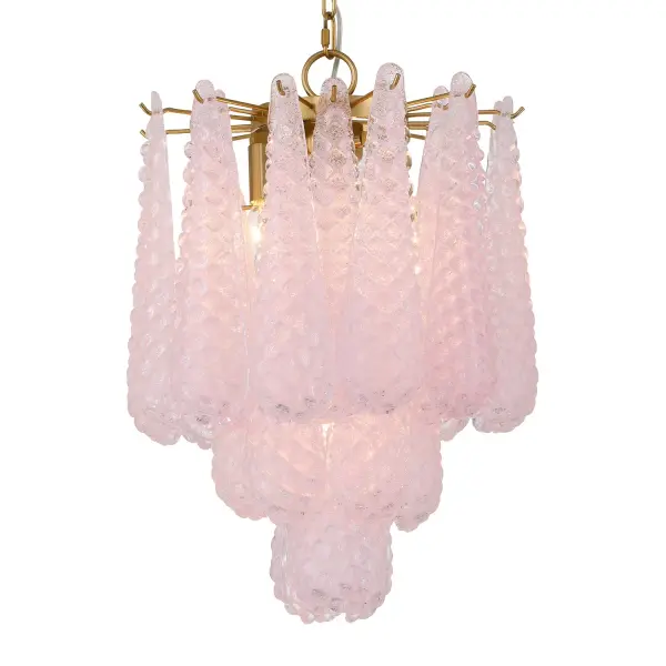 Artisan-Crafted Mid-Century Chandelier with Dynamic Color-Shifting Glass - Image 30
