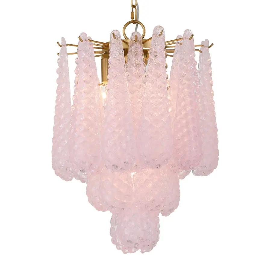 Artisan-Crafted Mid-Century Chandelier with Dynamic Color-Shifting Glass - Image 30