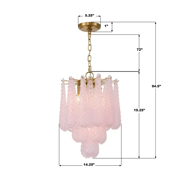 Artisan-Crafted Mid-Century Chandelier with Dynamic Color-Shifting Glass - Image 33