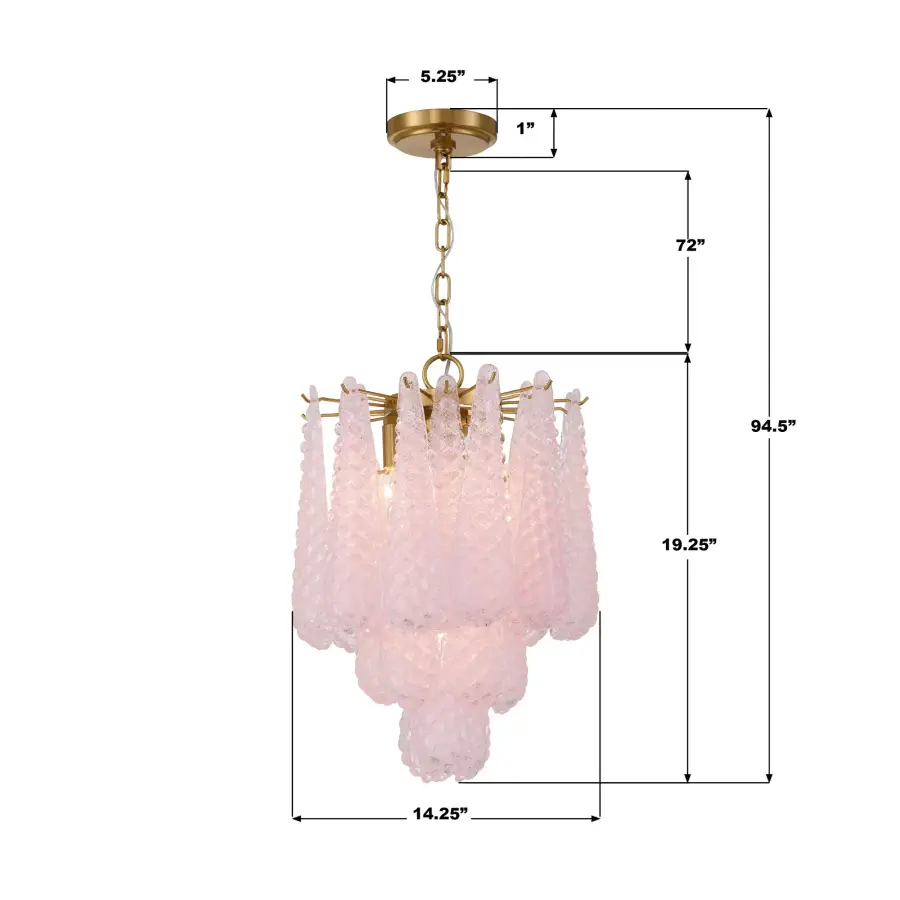 Artisan-Crafted Mid-Century Chandelier with Dynamic Color-Shifting Glass - Image 33