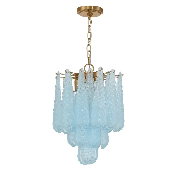 Artisan-Crafted Mid-Century Chandelier with Dynamic Color-Shifting Glass - Image 10