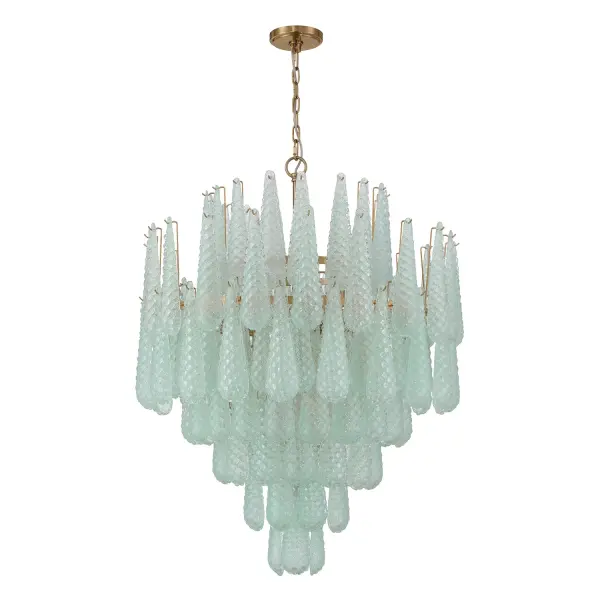Stunning Mid-Century Statement Piece with Artisan Hand-Blown Glass - Image 2