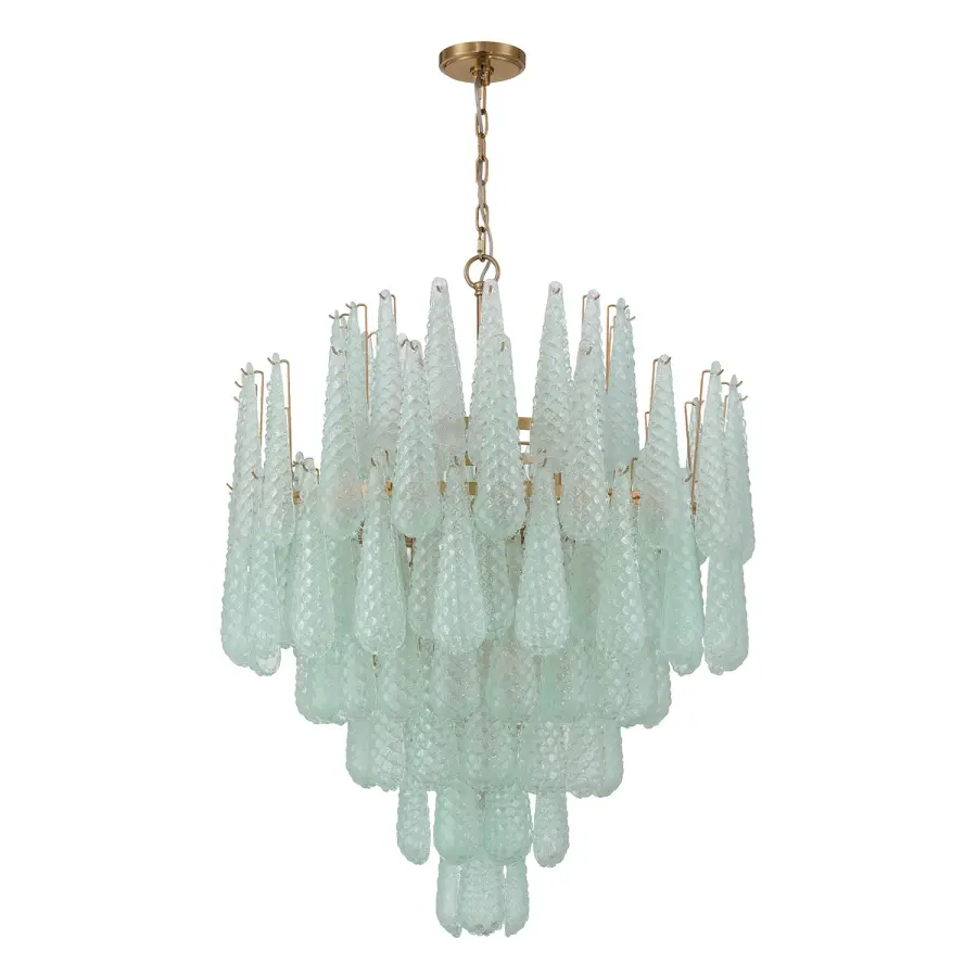 Stunning Mid-Century Statement Piece with Artisan Hand-Blown Glass - Image 2