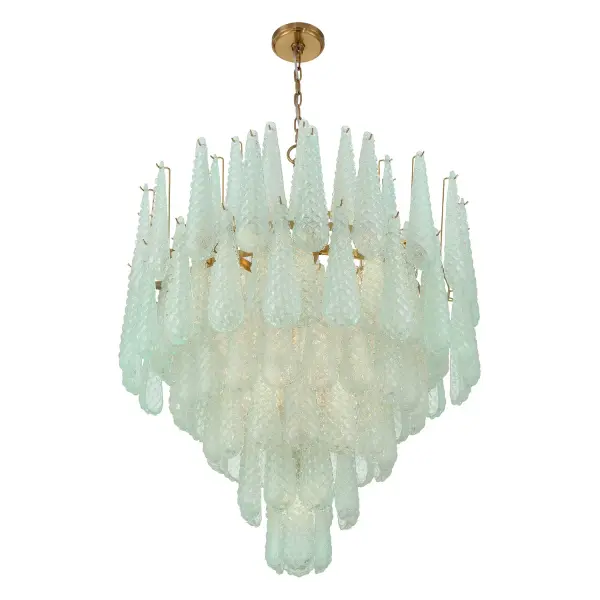 Stunning Mid-Century Statement Piece with Artisan Hand-Blown Glass - Image 4