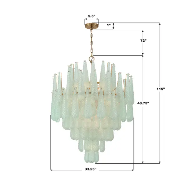 Stunning Mid-Century Statement Piece with Artisan Hand-Blown Glass - Image 7