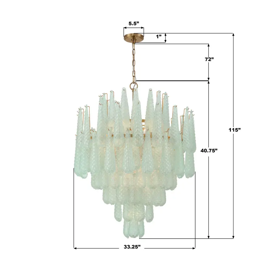 Stunning Mid-Century Statement Piece with Artisan Hand-Blown Glass - Image 7