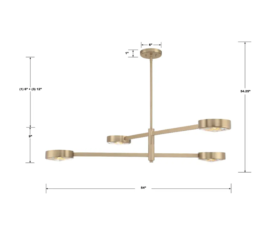 Orson 54" Linear Chandelier - Image 12