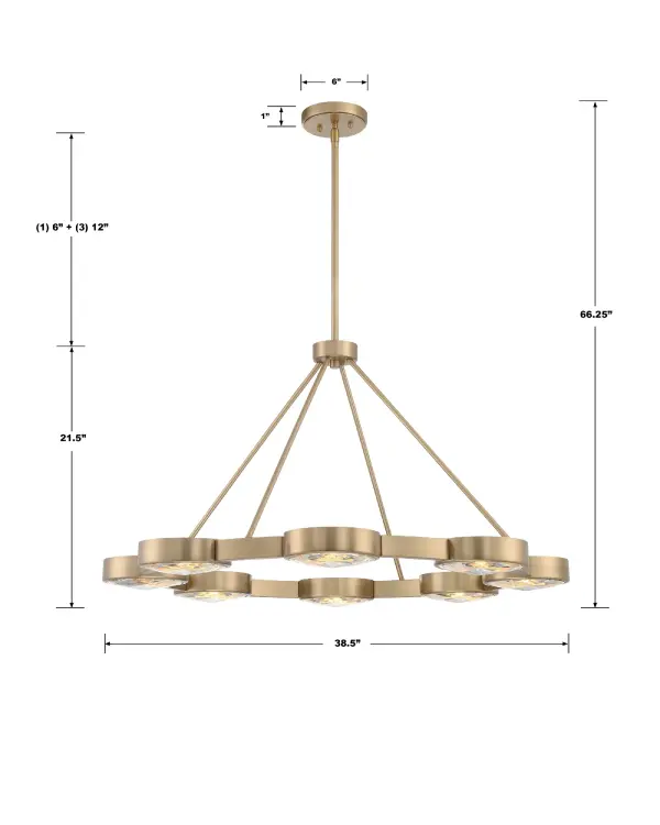 Orson 38.5" Linear Chandelier - Image 14
