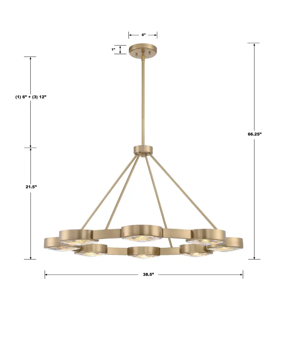 Orson 38.5" Linear Chandelier - Image 14