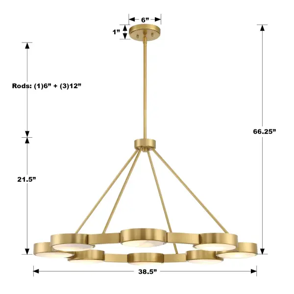 Orson 38.5" Linear Chandelier - Image 7