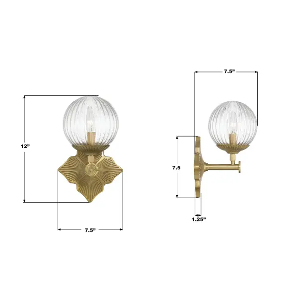 Orly 7.5" Polished Nickel Sconce with Clear Glass - Image 14
