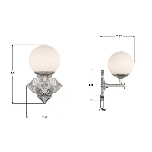 Orly 7.5" Polished Nickel Sconce with Clear Glass - Image 22