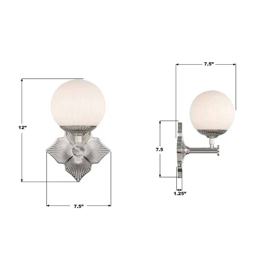 Orly 7.5" Polished Nickel Sconce with Clear Glass - Image 22
