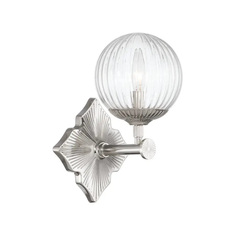 Orly 7.5" Polished Nickel Sconce with Clear Glass - Image 23