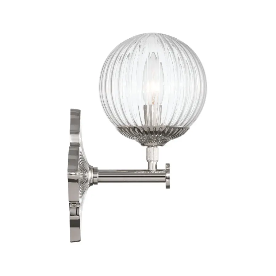 Orly 7.5" Polished Nickel Sconce with Clear Glass - Image 26