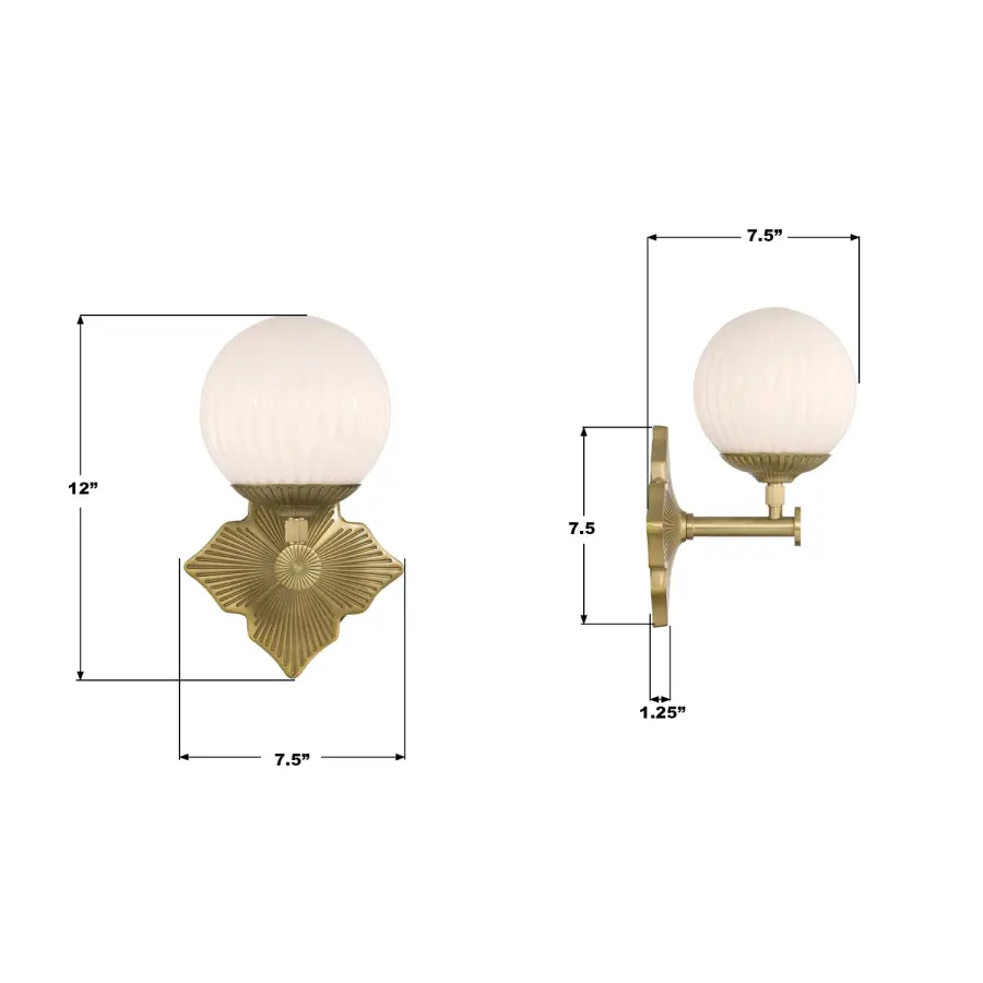 Orly 7.5" Polished Nickel Sconce with Clear Glass - Image 7