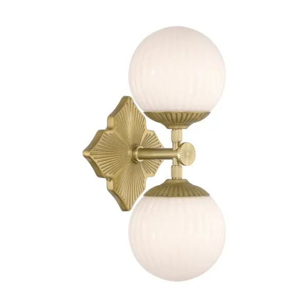Orly 7.5" Aged Brass Sconce with Clear Glass - Image 1