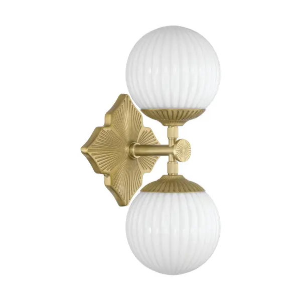 Orly 7.5" Aged Brass Sconce with Clear Glass - Image 2