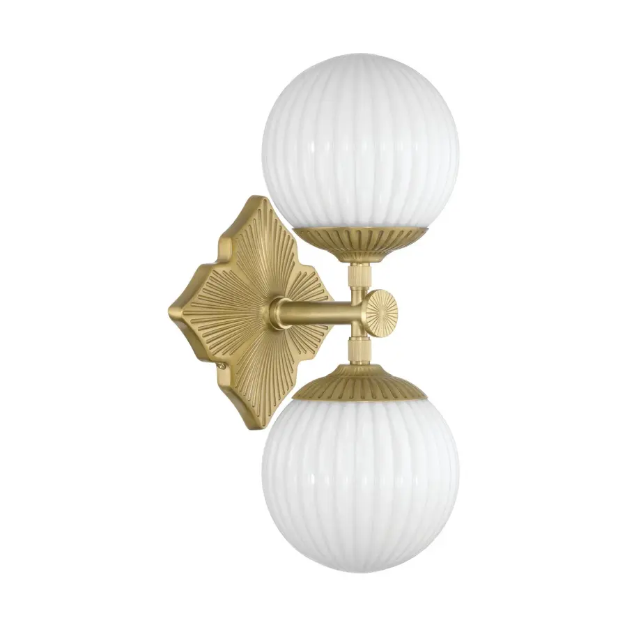 Orly 7.5" Aged Brass Sconce with Clear Glass - Image 2