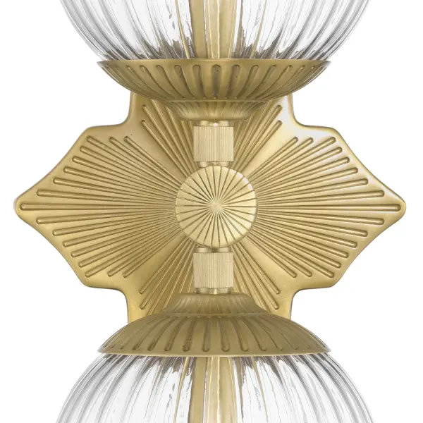 Orly 7.5" Aged Brass Sconce with Clear Glass - Image 12