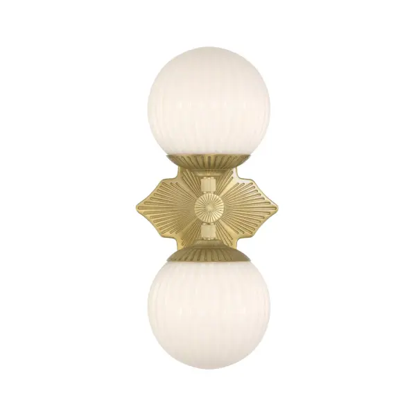 Orly 7.5" Aged Brass Sconce with Clear Glass - Image 3