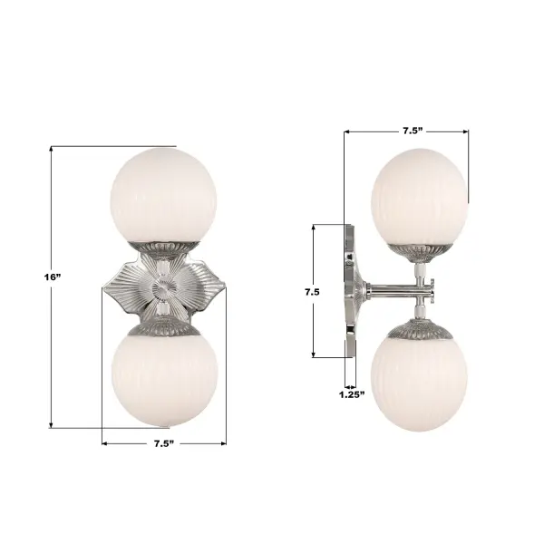 Orly 7.5" Aged Brass Sconce with Clear Glass - Image 22