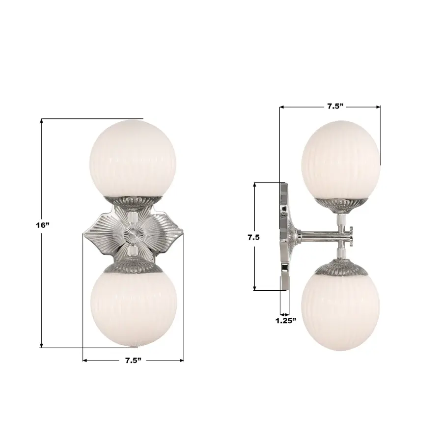 Orly 7.5" Aged Brass Sconce with Clear Glass - Image 22