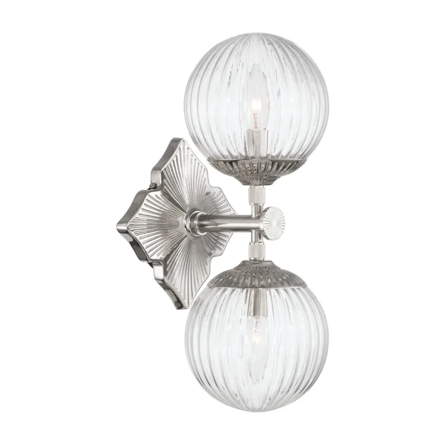 Orly 7.5" Aged Brass Sconce with Clear Glass - Image 23