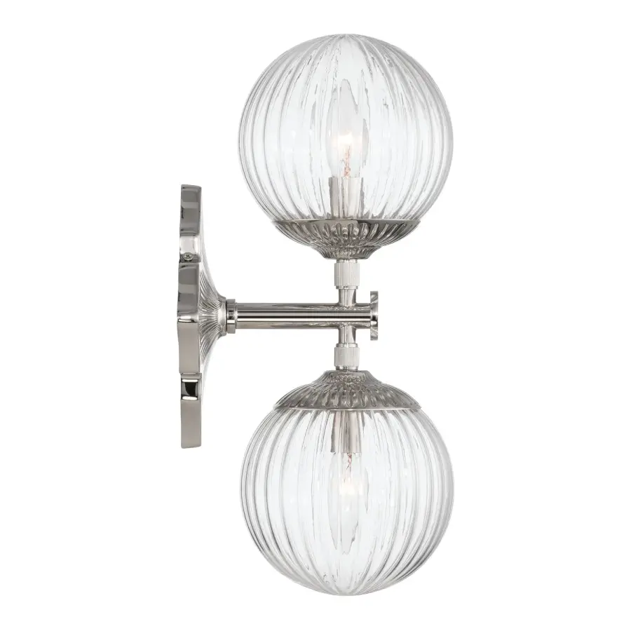 Orly 7.5" Aged Brass Sconce with Clear Glass - Image 26
