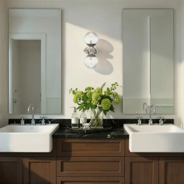 Orly 7.5" Aged Brass Sconce with Clear Glass - Image 28