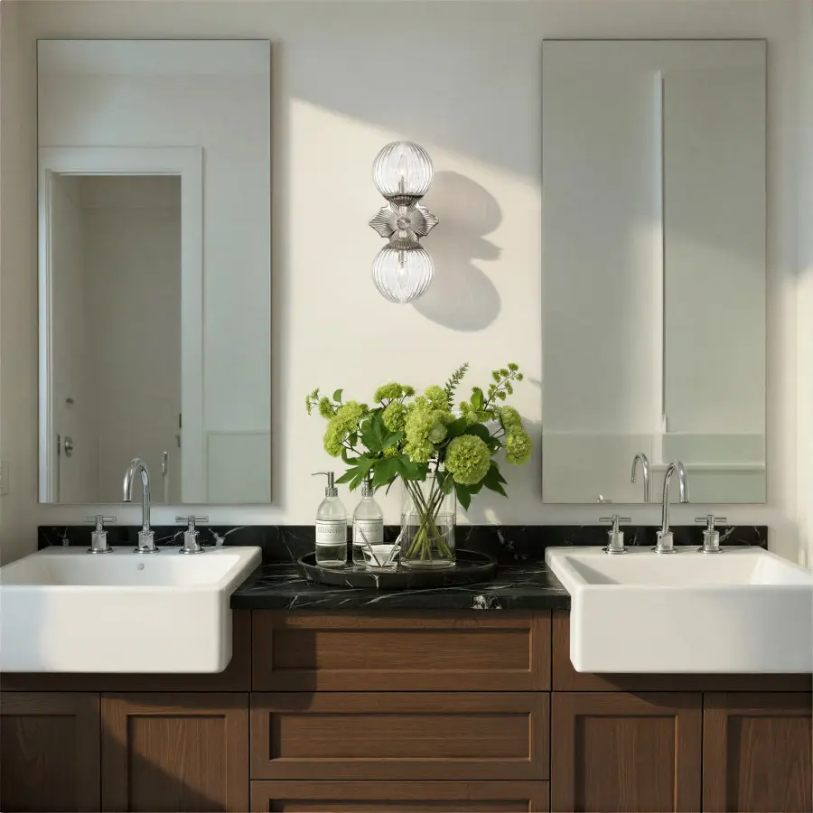 Orly 7.5" Aged Brass Sconce with Clear Glass - Image 28