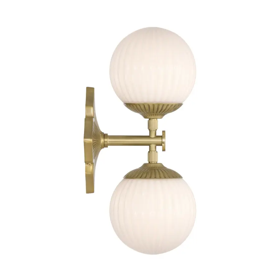 Orly 7.5" Aged Brass Sconce with Clear Glass - Image 4